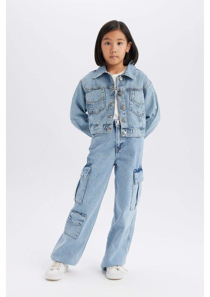 Kız Çocuk Pamuklu Denim Ceket indirimleri