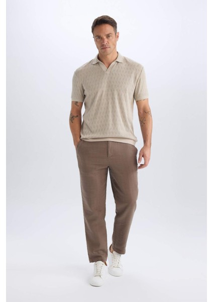 Regular Fit Polo Yaka Kısa Kollu Örgü Görünümlü Tişört B6536AX25SP modelleri