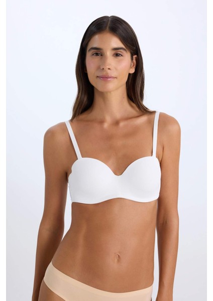 Boş Kap Toparlayıcı Dolgusuz Straplez Basic Düz Bra-Fall in Love Y3730AZ25SP