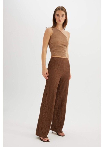 Regular Fit Beli Lastikli Basic Düz Bürümcük Pantolon D4415AX24SM modelleri