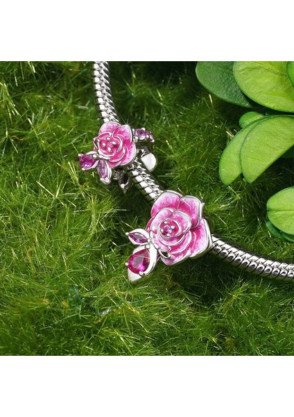 Pembe Güller Charm, 925 Ayar Gümüş modelleri
