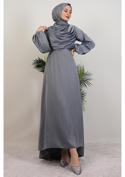 Kuyruklu Degaje Elbise Gri fırsatları