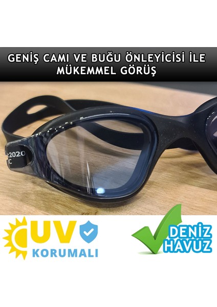 Yetişkin Deniz Havuz Yüzücü Gözlüğü (Siyah - Geniş Görüş) modelleri