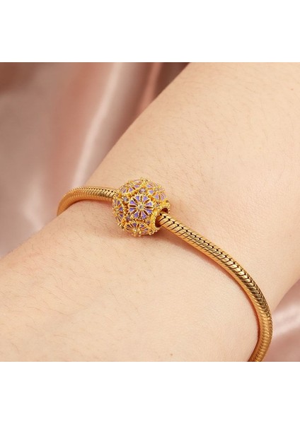 Mavi Papatya Charm, 18K Altın Kaplama 925 Ayar Gümüş fiyatları