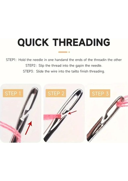 12 Adet Kolay Iplik Geçirilen Iğne Seti modelleri