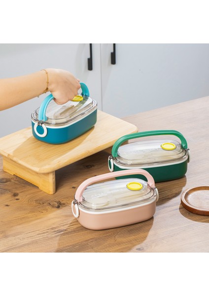 Posima 3114-1 Stainless Steel Vakumlu Lunch Box Tek Katlı Paslanmaz Çelik Kolay Kilitlenir Kendinden Kaşıklı Sefer Tası – 750ML Mavi fiyatları