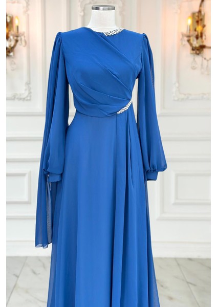 Feza Abiye Elbise Indigo