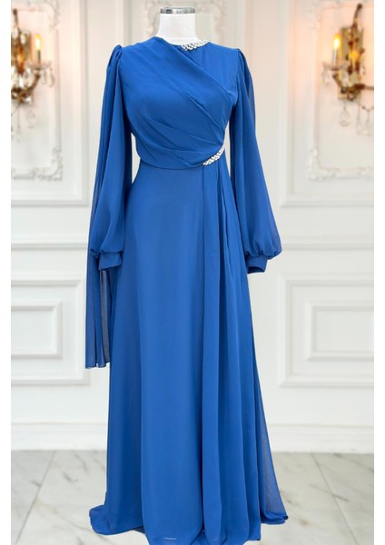 Feza Abiye Elbise Indigo