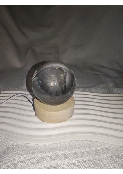 Acr-Hediyelik Dekoratif Mini Gece Lambası Işıklı Cam Küre, Işıklı Kristal Top Çeşitleri 6 cm Çapında modelleri