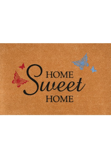 Home Sweet Home, Kelebek Deseni, Renkli Kelebekler, Hoşgeldiniz Kapı Önü Paspası, Uzun Ömürlü Dayanıklı Paspas, Dış Kapı Paspası, Desenli Dekoratif Paspas