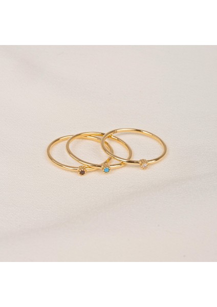 0,05 CT Smoky Taşlı Minimal İnce Tel 925 Ayar Gümüş Yüzük-Minimal Tek Taş Hediye 925 Ayar Gümüş Yüzük