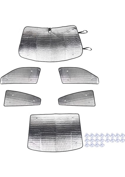 Dodge Charger 2015-2021 Için Ön Cam Güneşlik Alüminyum Folyo Ön Cam Güneş Gölge Kapak Güneşlik Araba Aksesuarları, 6 Adet (Yurt Dışından)