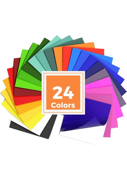Kalıcı Vinil Levhalar, 24 Renk 12 x 12 Inç Su Geçirmez Yapışkanlı Vinil Paketi Cricut, Silhouette, Cameo Kesiciler Için (Yurt Dışından) fiyatları
