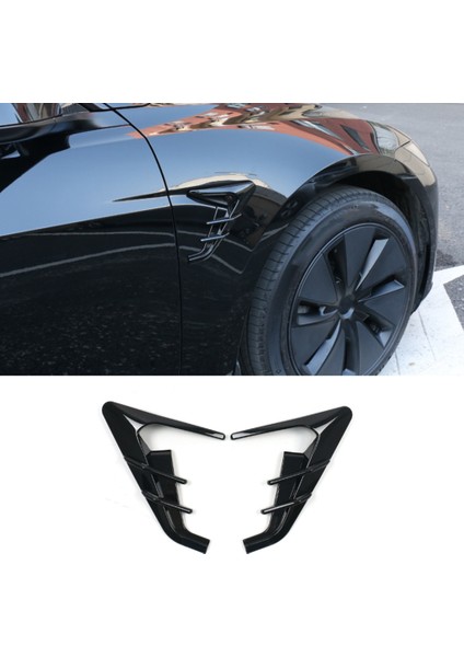 Tesla Model 3 Highland 2024 Yan Kamera Koruma Kapağı Yan Çamurluk Kapağı Trim Çıkartmaları - Parlak Siyah (Yurt Dışından) fırsatları