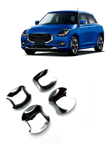 Araba Kapı Kolu Kase Kapağı Trim Koruyucu Kapak Sticker Suzuki Swift Zc Zd 2024 Aksesuarları Krom (Yurt Dışından) fırsatları