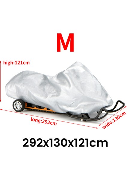 Kar Araci Kapağı Su Geçirmez Toz Çekilebilir Kızak Kapağı Anti-Uv Kış Motosiklet Açık Gümüş 292X130X121 cm (Yurt Dışından) fırsatları