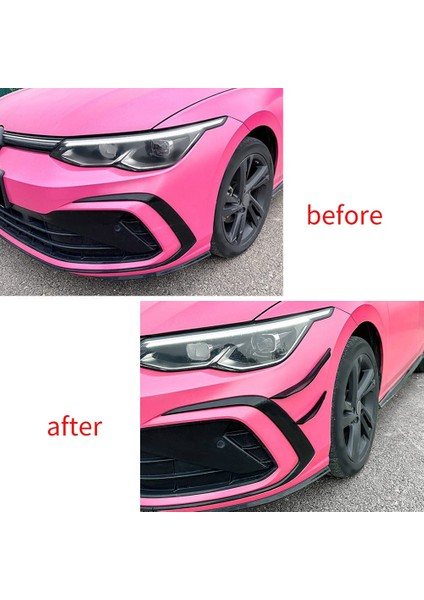 Araba Parlak Siyah Ön Tampon Yan Splitter Spoiler Trim Sis Lambası Canard Vw Golf Mk8 Standart Gtı Rline 2021-2023 (Yurt Dışından) modelleri