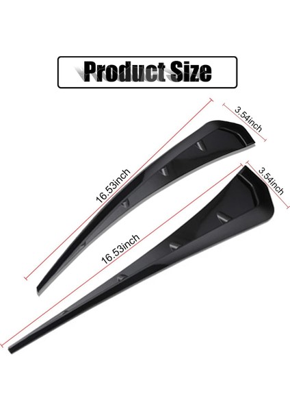 Evrensel Araba Çamurluk Yan Havalandırma Dekoratif Çıkartmalar, Hava Akışı Giriş Deliği Izgara Aksesuarları, Abs Siyah (Yurt Dışından) modelleri