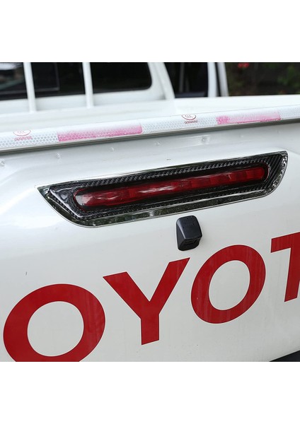Toyota Hilux 2015-2021 Için Yumuşak Karbon Fiber Bagaj Kapağı Fren Lambası Çerçeve Trim Dekorasyon Çıkartması Aksesuarları (Yurt Dışından) modelleri