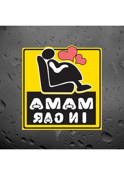 12X12CM Mama Arabada Hamile Araç Sticker Pvc Renkli Çıkartmalar Motosiklet Aksesuarları Sticker (Yurt Dışından) indirimleri