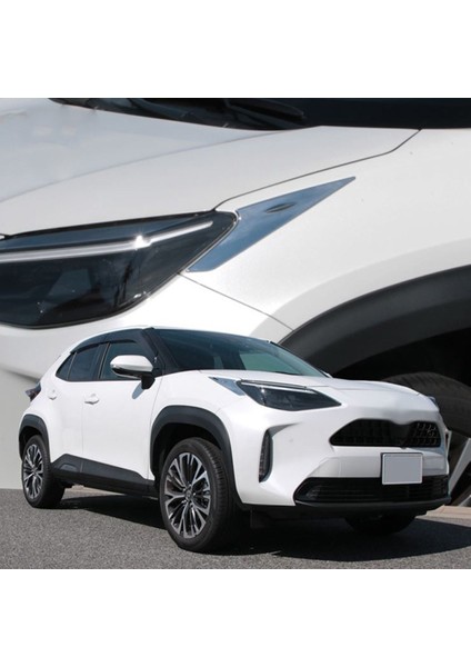 Toyota Yaris Cross 2020 2021 Için Harici Abs Krom Ön Far Lambası Kapağı Garnitür Şerit Kaş Kapağı Trim (Yurt Dışından)