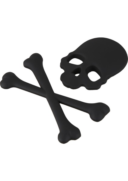 Kafatası Kemik 3D Tasarım Motosiklet Araç Amblemi Rozet Etiket Siyah (Yurt Dışından) fiyatları