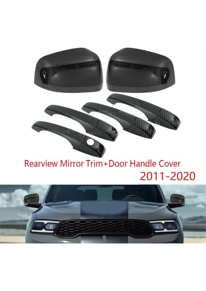 10 Adet/takım Yan Dikiz Aynası Trim Kapı Kolu Kapağı Takımı Dodge Durango Suv 2011-2020 Için (Yurt Dışından)
