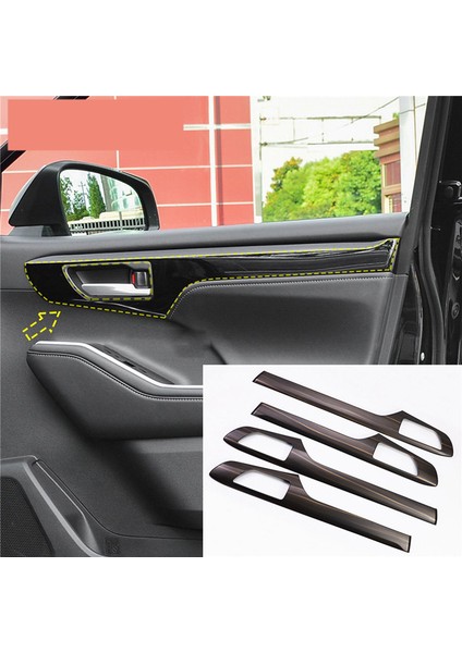Adet Maun Kapı Kolu Kase Kapağı Iç Kase Sticker Yan Koruyucu Toyota Highlander Kluger XU70 2021 2022 (Yurt Dışından)