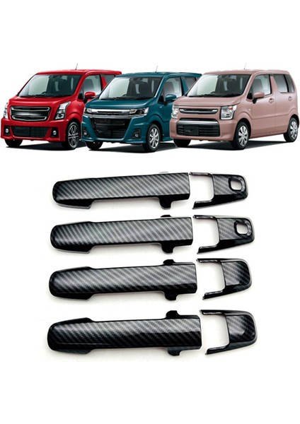 Suzuki Wagon R 2022+ Karbon Fiber Araba Dış Kapı Kolu Kapak Trim Için (Yurt Dışından)