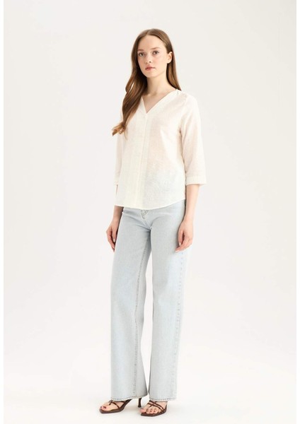 Regular Fit Apaş Yaka Basic Düz Pamuklu Yarım Kollu Gömlek E5949AX25SP indirimleri