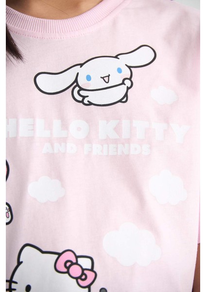 Kız Çocuk Hello Kitty Relax Fit Bisiklet Yaka Kısa Kollu Tişört F5389A825HS indirimleri