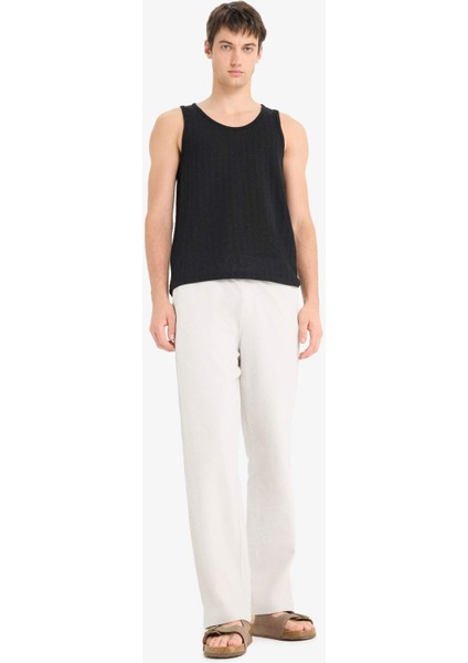 Beli Bağcıklı Wide Leg Geniş Paça Eşofman Altı E5212AX25SM