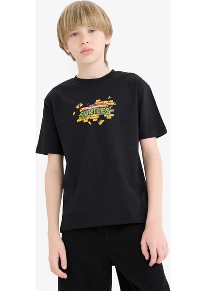 Erkek Çocuk Teenage Mutant Ninja Turtles Bisiklet Yaka Kısa Kollu Tişört E3101A825SM fırsatları