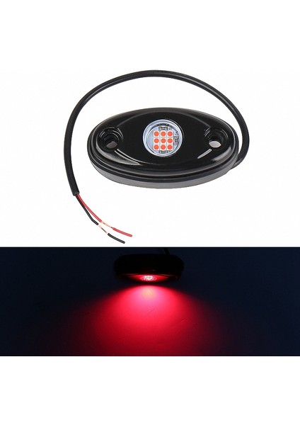 4 Pod LED Kaya Işıkları Kiti Su Geçirmez Underglow LED Neon Trail Rig Işıkları Jeep Kamyon Atv Raptor Offroad Tekne-Kırmızı (Yurt Dışından) indirimleri