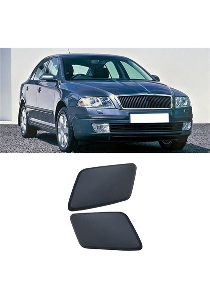 Skoda Octavia Için Mk2 2004-2008 Ön Tampon Far Yıkama Memesi Kapağı Kapağı 1Z0955109 1Z0955110 (Yurt Dışından)