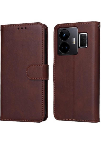 Realme Gt3 Kart Yuvaları Için Flip Case Kapak Hassas Kesikler Manyetik (Yurt Dışından)