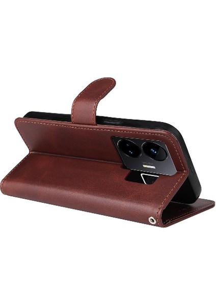 Realme Gt3 Kart Yuvaları Için Flip Case Kapak Hassas Kesikler Manyetik (Yurt Dışından)