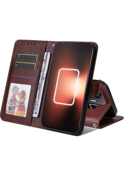 Realme Gt3 Kart Yuvaları Için Flip Case Kapak Hassas Kesikler Manyetik (Yurt Dışından)