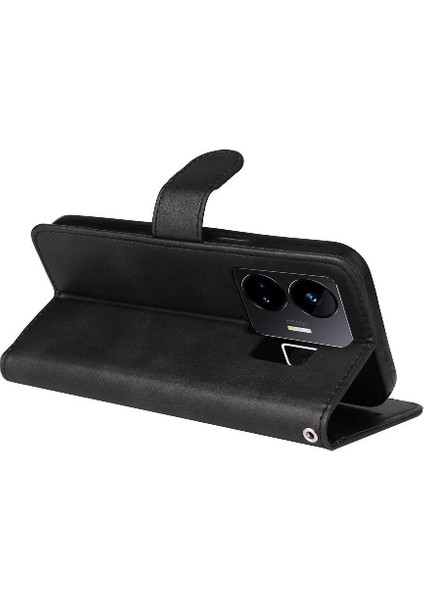 Realme Gt3 Kart Yuvaları Için Flip Case Kapak Hassas Kesikler Manyetik (Yurt Dışından)