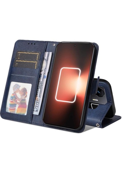 Realme Gt3 Kart Yuvaları Için Flip Case Kapak Hassas Kesikler Manyetik (Yurt Dışından)