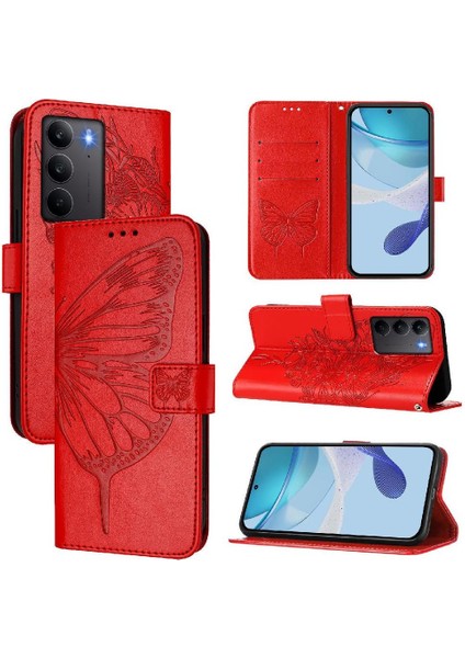Realme C75 4g Flip Kapak Için Kılıf Manyetik Kabartma Kelebek Prim (Yurt Dışından) fırsatları
