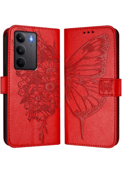 Realme C75 4g Flip Kapak Için Kılıf Manyetik Kabartma Kelebek Prim (Yurt Dışından) indirimleri
