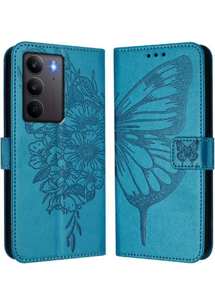 Realme C75 4g Flip Kapak Için Kılıf Manyetik Kabartma Kelebek Prim (Yurt Dışından) indirimleri
