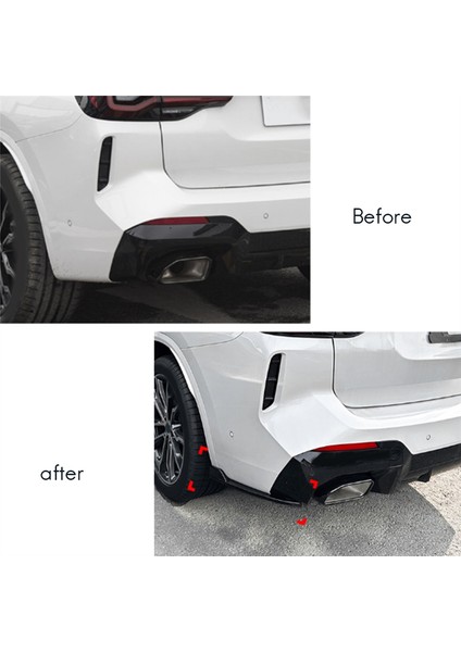 Araba Arka Tampon Dudak Difüzör Ayırıcı Kanatlı Önlük Spoiler Bmw 3 Serisi X3 G01 Lcı M Sport 2022+ Parlak Siyah (Yurt Dışından) modelleri