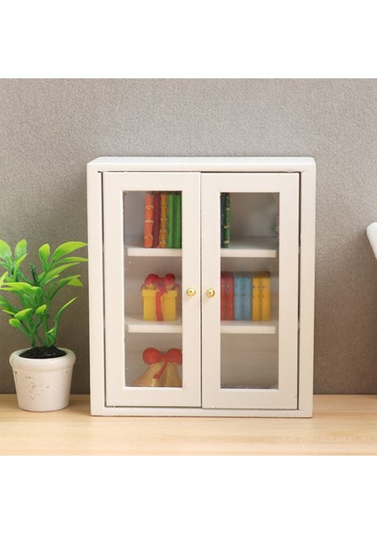 1:12 Evcilik Minyatür Beyaz Duvar Dolabı Asılı Depolama Organizatör Dolap Dollhouse Mobilya Dekor Oyuncak (Yurt Dışından) indirimleri