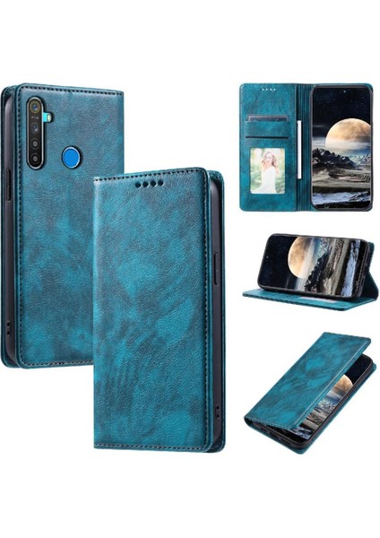 Realme C3 Ince Cüzdan Manyetik Kart Yuvaları Tutucu Koruyucu Için Flip Case (Yurt Dışından)