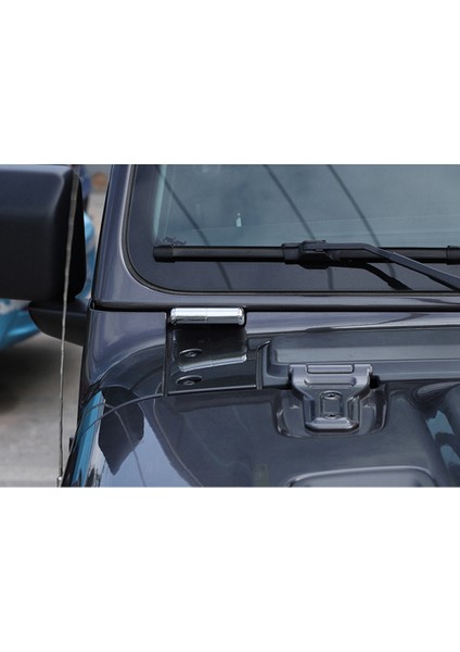 Araba Ön Cam Menteşe Kapağı Trim Sticker Jeep Wrangler Jl Jt 2018-2022 Dış Aksesuarlar, Abs Gümüş (Yurt Dışından) indirimleri
