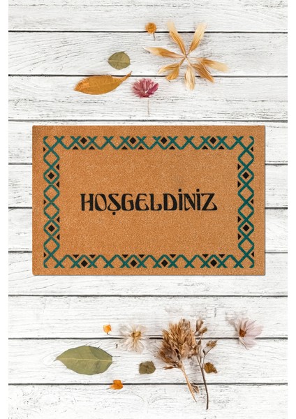 Hoşgeldiniz, Welcome Paspas, Desenli Kapı Önü Paspası, Dekoratif Paspas, Dış Kapı Paspas, Uzun Ömürlü Dayanıklı Paspas, Çeyiz Eşyası, Ev Dekorasyonu, Mavi Desenli