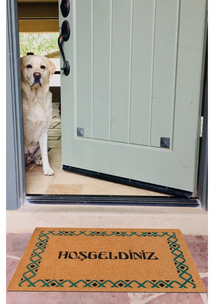 Hoşgeldiniz, Welcome Paspas, Desenli Kapı Önü Paspası, Dekoratif Paspas, Dış Kapı Paspas, Uzun Ömürlü Dayanıklı Paspas, Çeyiz Eşyası, Ev Dekorasyonu, Mavi Desenli