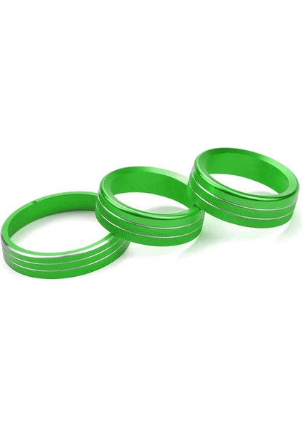 Dash Düğmeleri Trim Halkası 2015-2021 Ford Mustang Ses Far Anahtarları Ayar Düğmesi Kontrol Düğmesi Kapağı, Yeşil 3 Adet (Yurt Dışından)